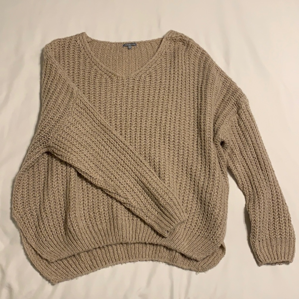 Tan Chunky Knit Sweater